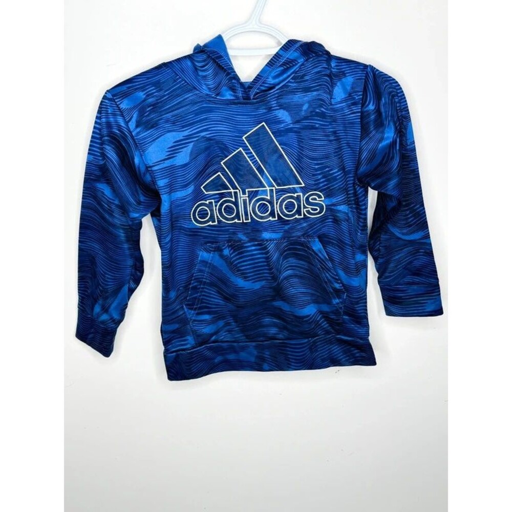 Adidas blue hoodie boys youth small